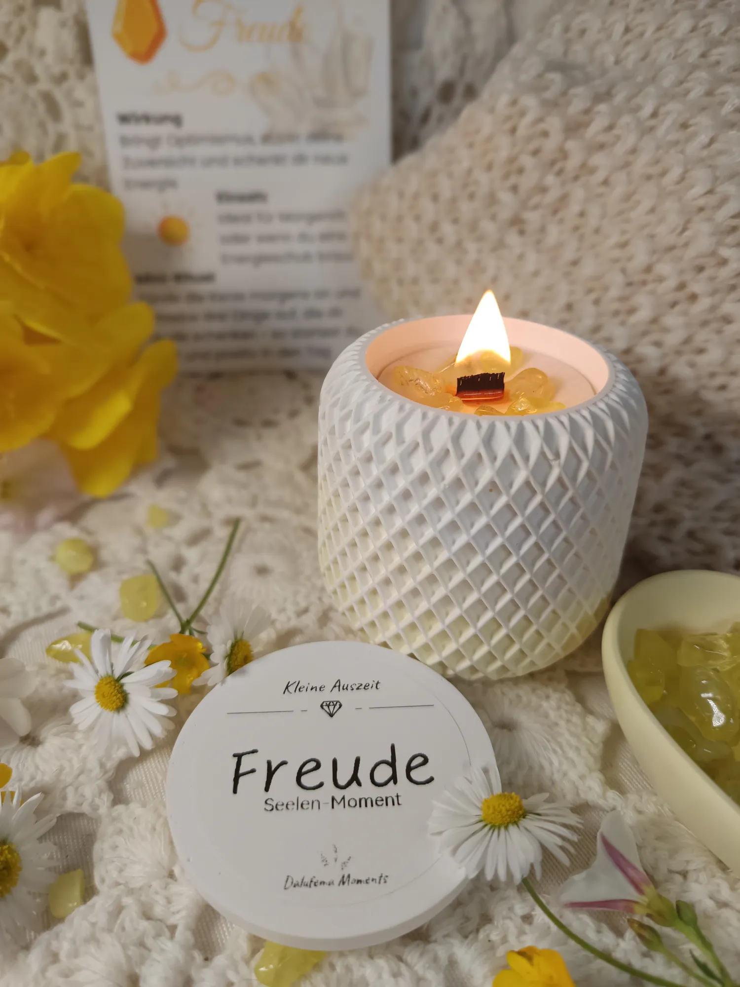 Ritualkerze kleine Auszeit mit Cirtrin und Salted Grapefruit Duft