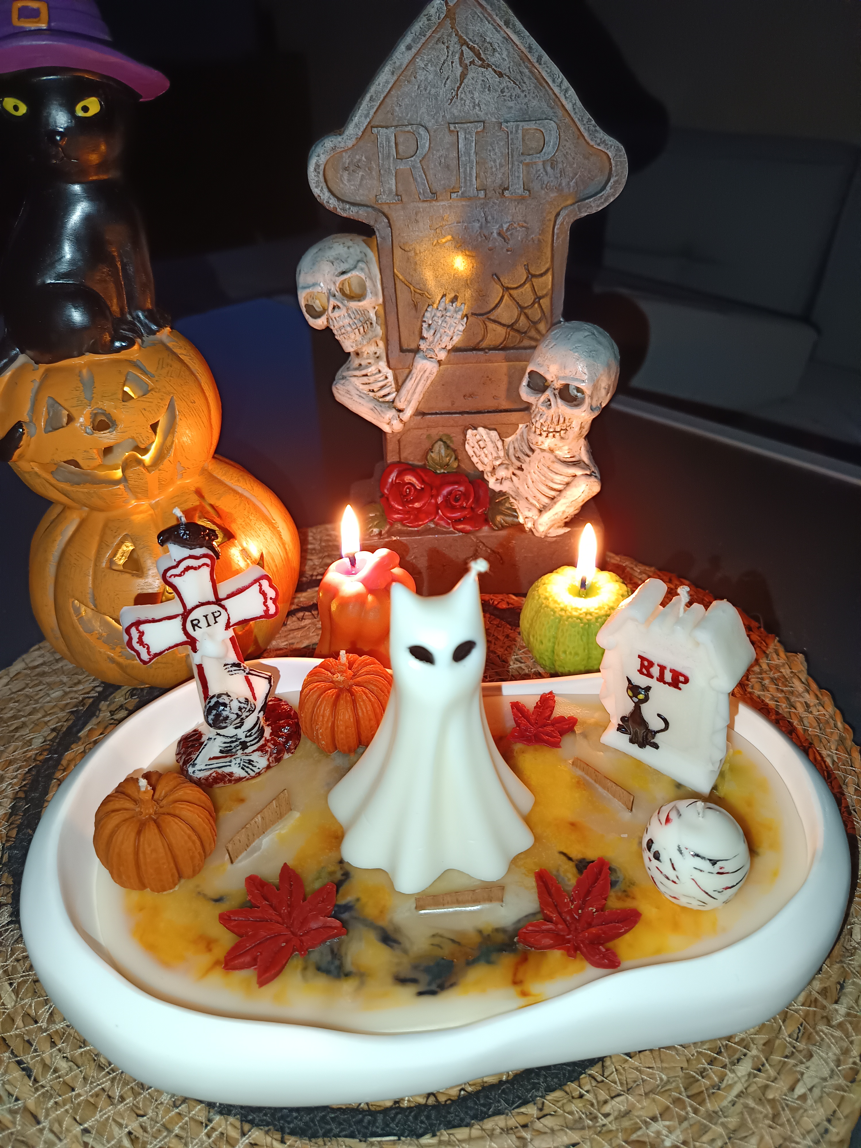 Halloween Party Kerze Unikat