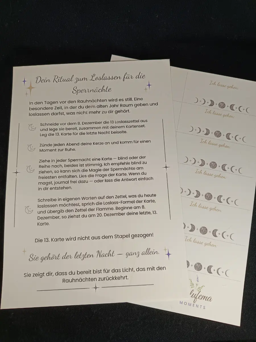 Sperrnachtskerze (Bonus: Anleitung & Loslassbogen als PDF)