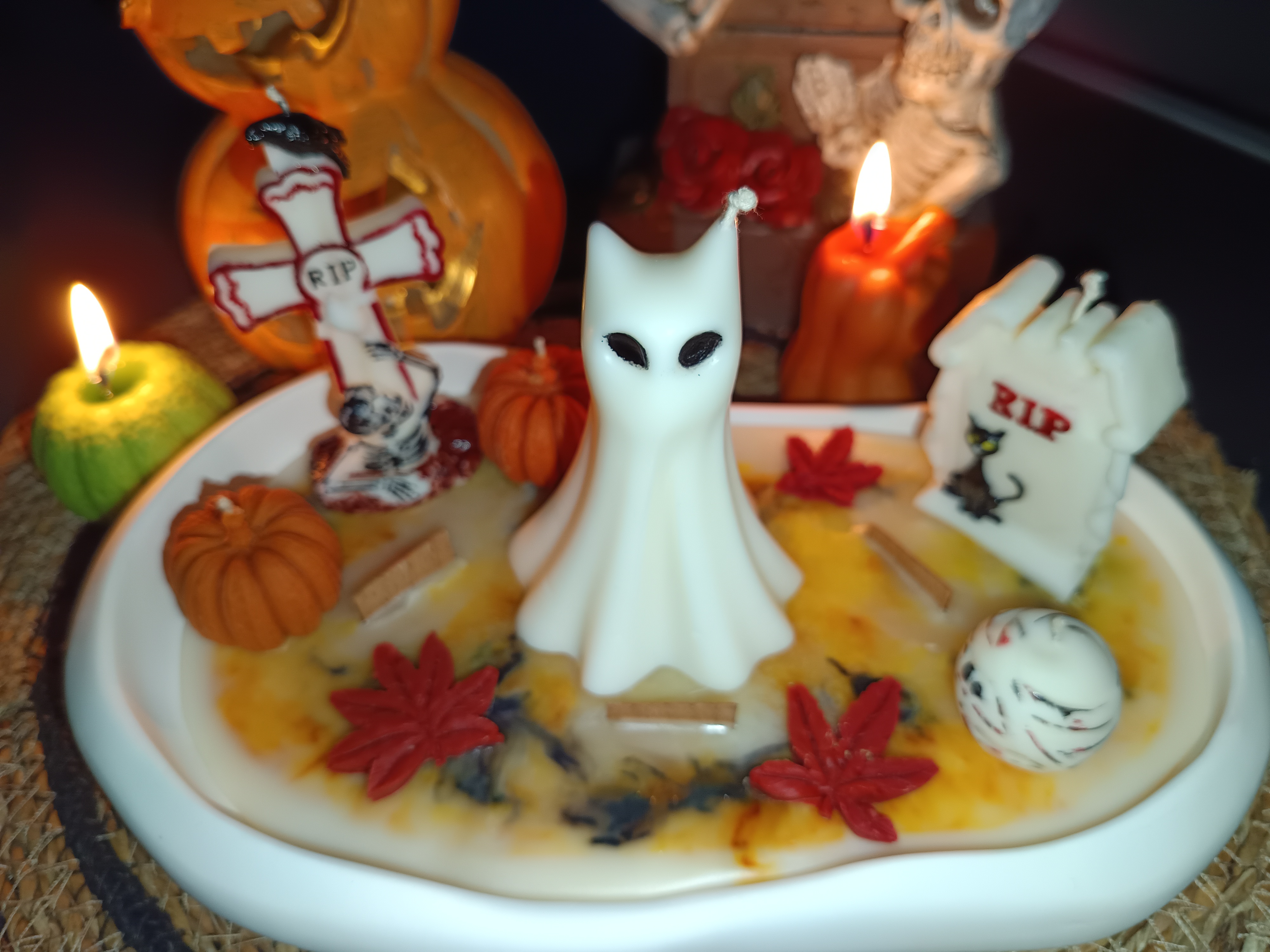 Halloween Party Kerze Unikat