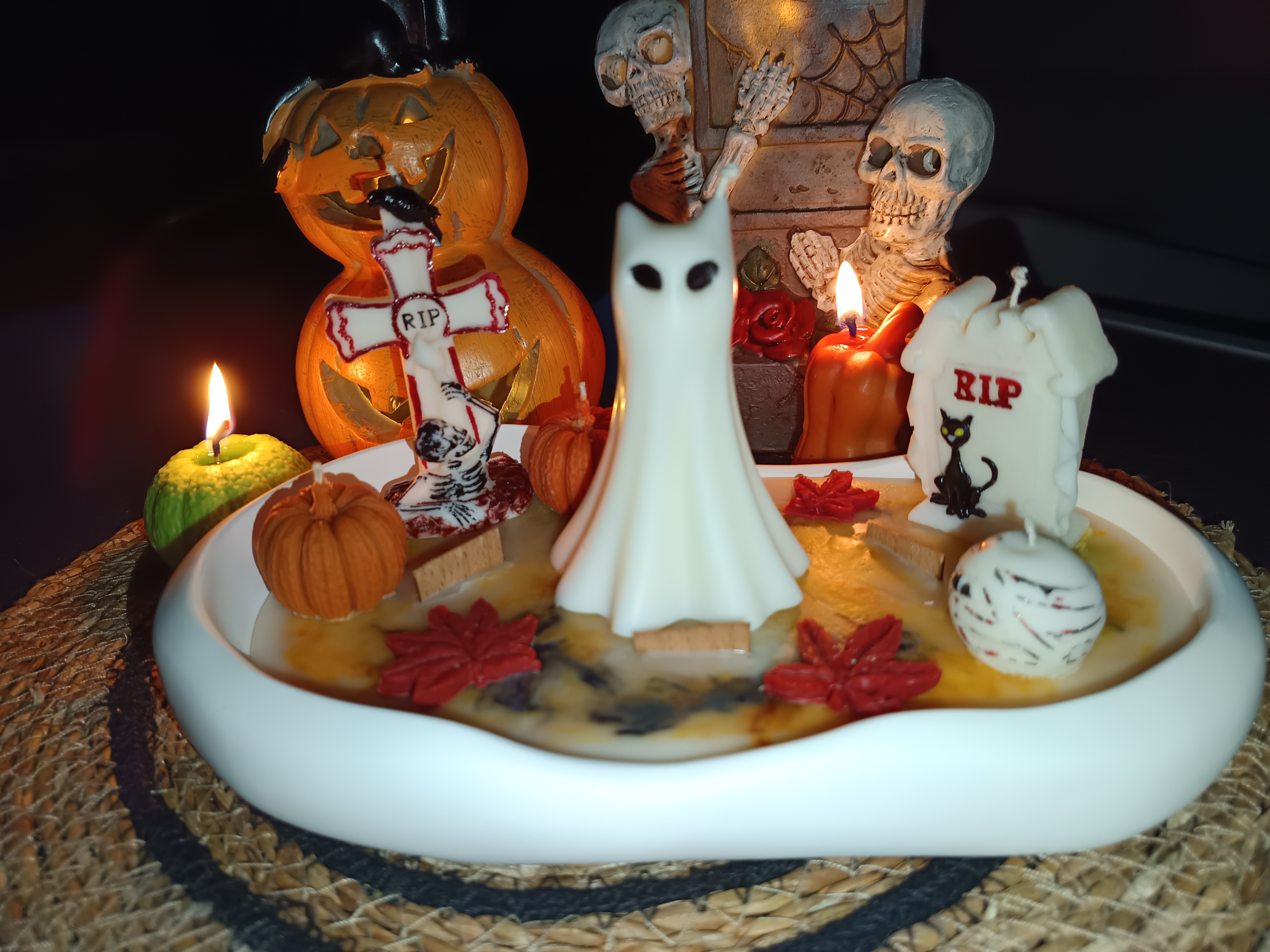 Halloween Party Kerze Unikat